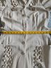 Etcetera 100% Leather 100% Silk White Trenchcoat Size 8 - photo 8