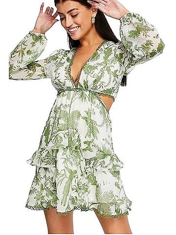 ASOS Design Ruffle Mini Dress Casual Dress (view 1)