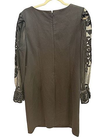 Chico's Velvet Applique Sheersleeve Dress Cocktail Dress (view 2)