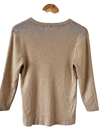Lilly Pulitzer Gold Shimmer Ribbed Fitted 3/4 Sleeve Sweater Casual Sweaters (view 2)