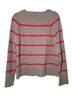 Evereve Stripes Gray Pink Pullover Sweater Size S - photo 2