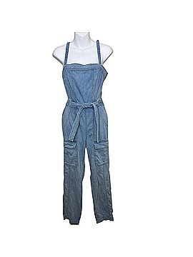 Free People Go West Utility Denim Jumpsuit Overalls (view 1)