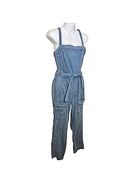 Free People Go West Utility Denim Jumpsuit Overalls (view 2)