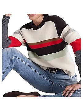 Madewell Raglan Sleeve Colorblock Merino Wool Sweater Pullover Sweater (view 1)