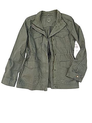 Gap Drawstring Utility Jacket Denim Jacket (view 1)