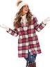 Talbots Plaid Red White Black Green Coat Size 4 - photo 1