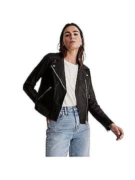 Madewell Washed Leather Motorcycle Jacket Jacket (view 1)