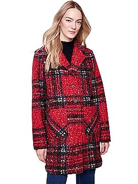 Charlie B Plaid Bouclé Coat (view 1)