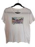 J.Crew Graphic White Short Sleeve Blouse Size L - photo 1