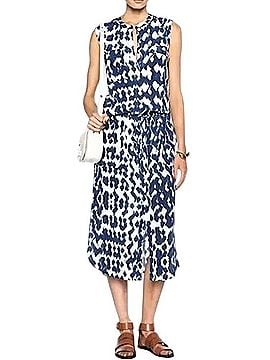 Vince. Blouson Silk Sleeveless Midi Maxi Cargo Dress Casual Dress (view 1)