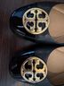 Tory Burch 100% Leather Black Flats Size 7 - photo 4