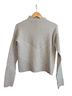 Cynthia Rowley Stripes Chevron-herringbone Tan White Pullover Sweater Size L - photo 1