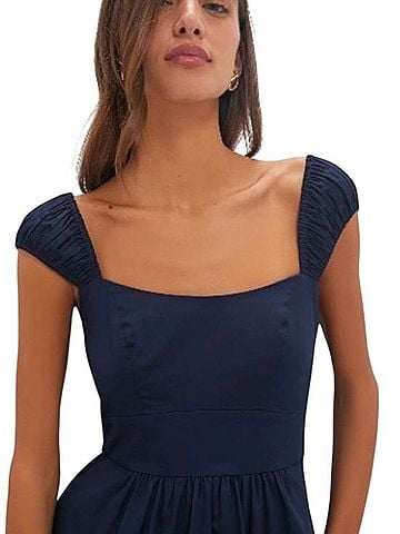 Tuckernuck Amy Smocked Midi Dress Casual Dress (view 2)