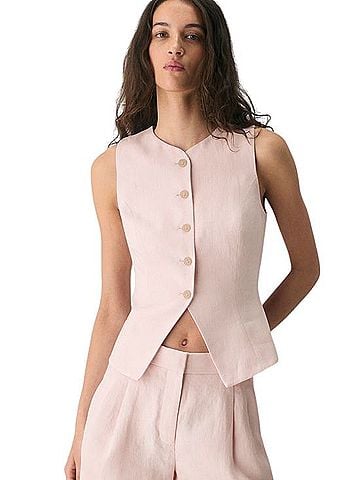 Wilfred Power Linen Regal Vest Sleeveless T-Shirt (view 1)