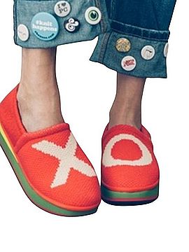 Zhenbei Xo Knit Kicks Platform Slippers Sneakers (view 1)