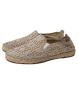 Free People Crochet-over-Canvas Espadrilles Flats (view 1)