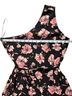 DR2 100% Polyester Floral Pink Black Cocktail Dress Size S - photo 7