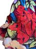 Chico's 100% Silk Floral Red Blue Green 3/4 Sleeve Silk Top Size M - photo 6