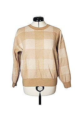 Madewell Madewell Merino Wool Camel Combo Plaid Sweater Pullover Sweater (view 1)