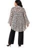 Avenue Animal Print Black White Blouse Size 22 - photo 2