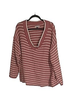 American Eagle Outfitters Oversized Waffle Knit Stripe Sweater Pullover Sweater (view 1)