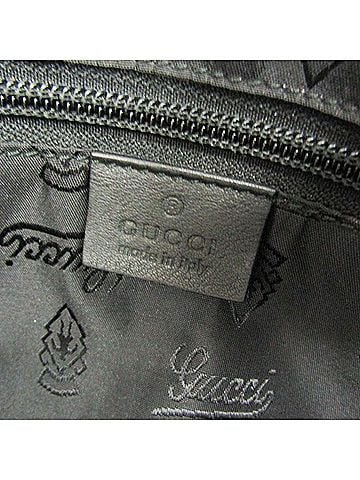 Gucci Convertible ssima Leather Black Leather Briefcase Bag (view 2)