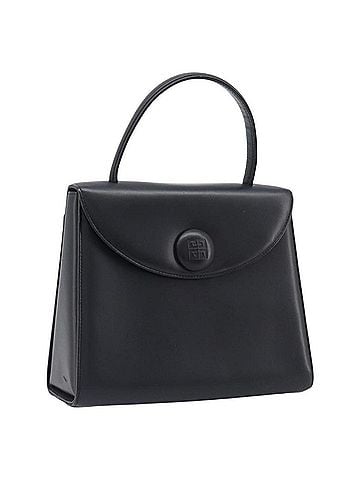 Valentino Garavani Top Handle Flap Leather Black Leather Handbag (view 1)