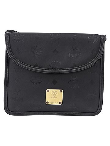 MCM Visetos Leather Black Leather Clutche &amp; Pouche Bag (view 1)
