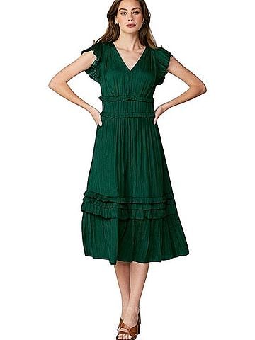 Current Air Current Air SEREIA PLEATED MIDI DRESS Cocktail Dress (view 1)