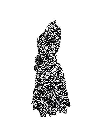 Diane von Furstenberg Diane von Furstenberg Printed Shirt Dress in Black Cotton (view 2)