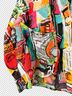 Shana Graphic Multi Color Button-Down Shirt Size S - photo 3