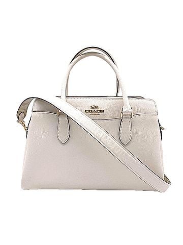 Coach COACH Crossgrain Leather Darcy Carryall Signature Canvas Detail CH290 Handbag Cream Women's (view 1)