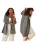 Avec Les Filles Plaid Black Tan Blazer Size L (petite) - photo 2