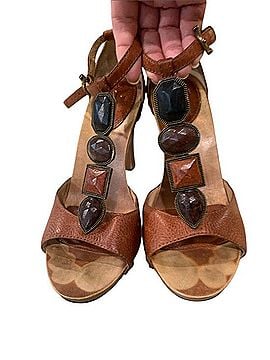 FRYE Dolly Bejeweled T Strap Heels (view 1)