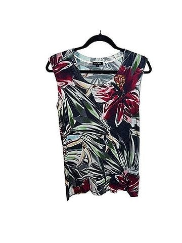 Escada Tropical Floral Silk Wool Pullover Sweater (view 1)