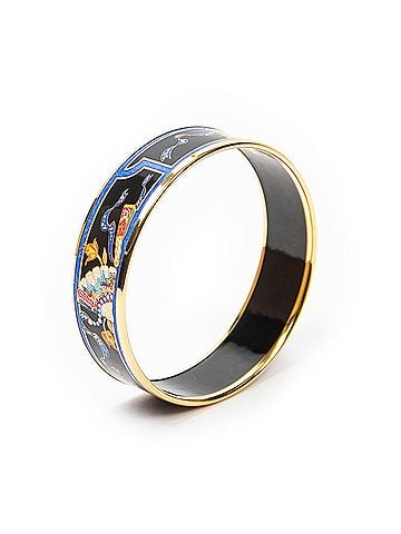 Hermes Leather Goods Enamel Bangle MM (view 1)
