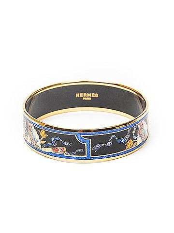 Hermes Leather Goods Enamel Bangle MM (view 2)