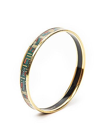 Hermes Leather Goods Enamel Bangle PM (view 1)