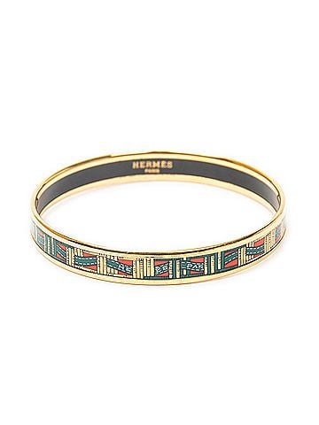 Hermes Leather Goods Enamel Bangle PM (view 2)