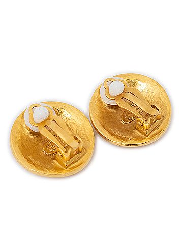 Chanel CC Round Clip On Earrings (view 2)
