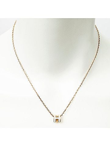 Hermes Leather Goods Mini Pop H Pendant Necklace (view 1)