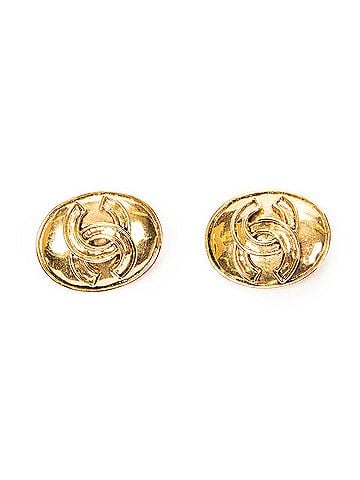 Chanel CC Oval Clip On Earrings (view 1)