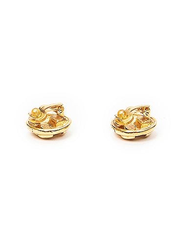 Chanel CC Round Clip On Earrings (view 2)