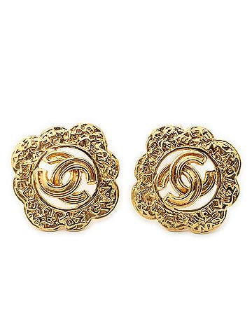 Chanel CC Flower Clip On Earrings (view 1)