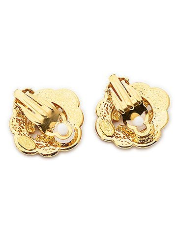 Chanel CC Flower Clip On Earrings (view 2)