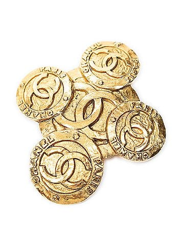 Chanel CC Coins Cross Brooch (view 1)