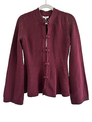 Rebecca Taylor Rhea Peplum Wool Cardigan (view 1)
