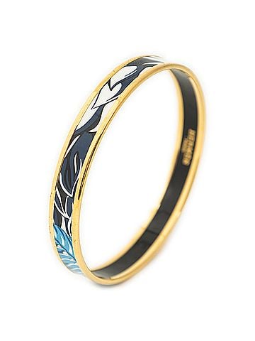 Hermes Leather Goods Enamel Bangle PM (view 1)