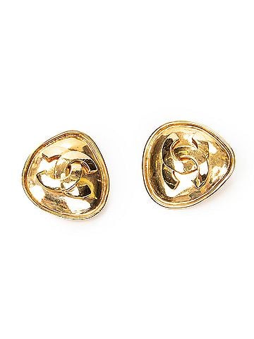 Chanel CC Triangle Clip On Earrings (view 1)
