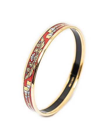 Hermes Leather Goods Enamel Bangle PM (view 1)